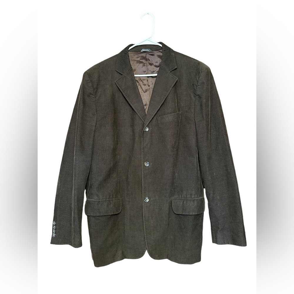Banana Republic Brown Corduroy Sport Coat Formal Blazer Mens Size 44R